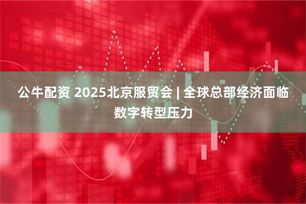 公牛配资 2025北京服贸会 | 全球总部经济面临数字转型压力